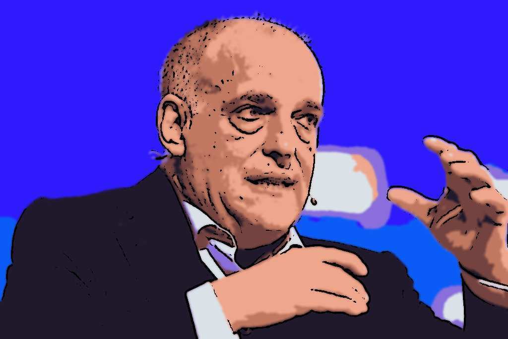 Tebas, presidente de la Liga, se muestra...